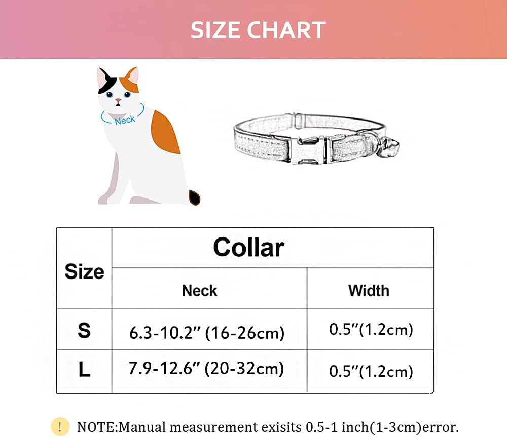 Personalized Cat Collar with Name ID Tag Engraved and Bell, Customized Velvet Collars for Puppy Kittens (Brown, L) - Image 6