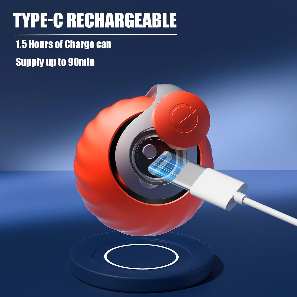 Speedy Tail 2.0 Cat Toy, 2Packs and 4 Tails Speedy Tail 2.0 Automatic Moving Cat Toys Ball, Interactive Cat Toys for Indoor Cats,Cat Toy,Two Speed Tails Adjustment (Orange + Blue) - Image 6