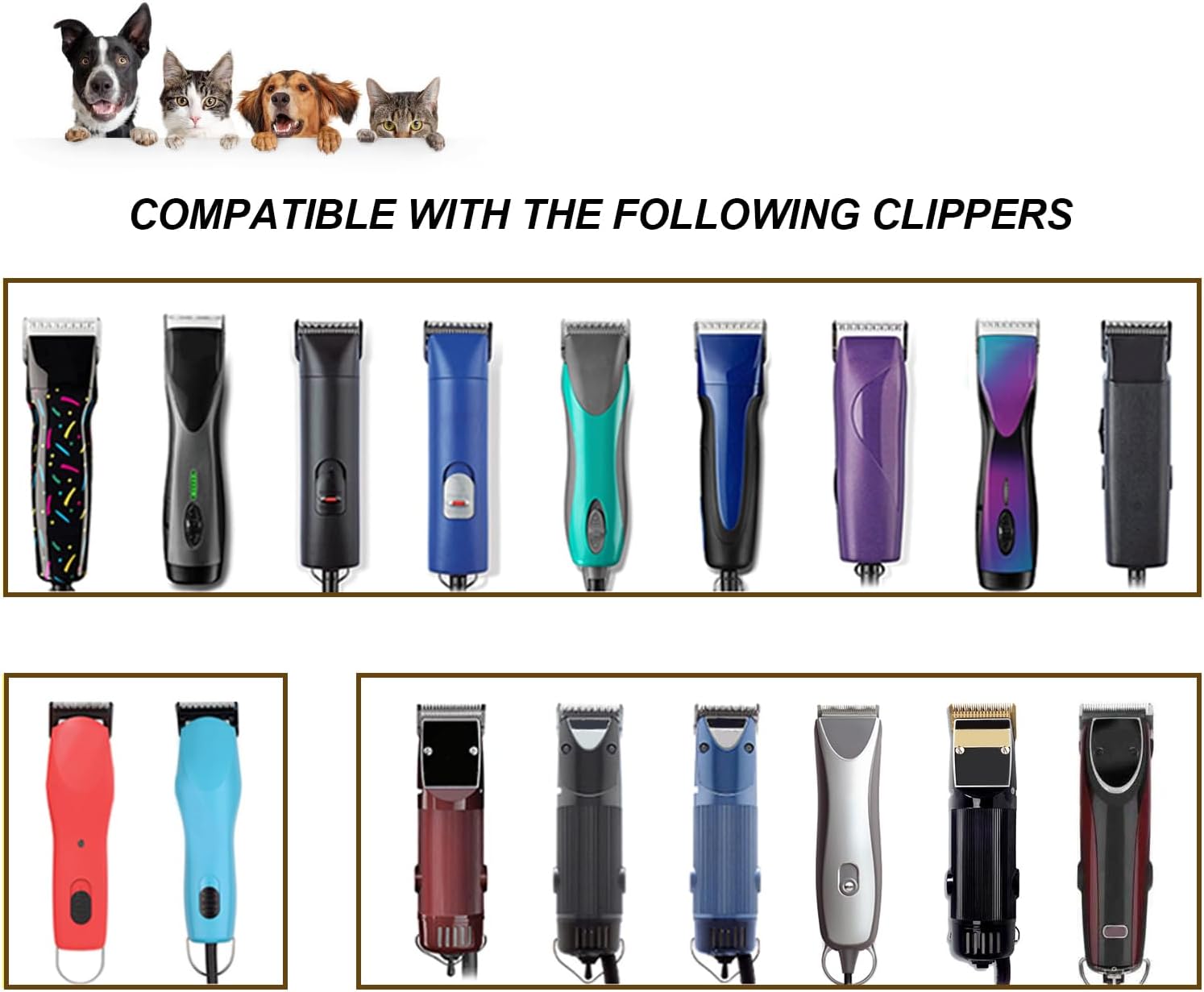Detachable Pet Clipper Blades, Compatible with Most Andis, Oster A5, Wahl KM Series Clipper,Made of Ceramic Blade & Stainless Steel Blade (30# 0.5mm) - Image 5