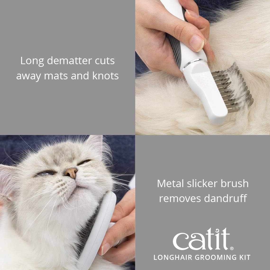 Catit Grooming Kit Long Hair 5 Count (Pack of 1) White - Image 7