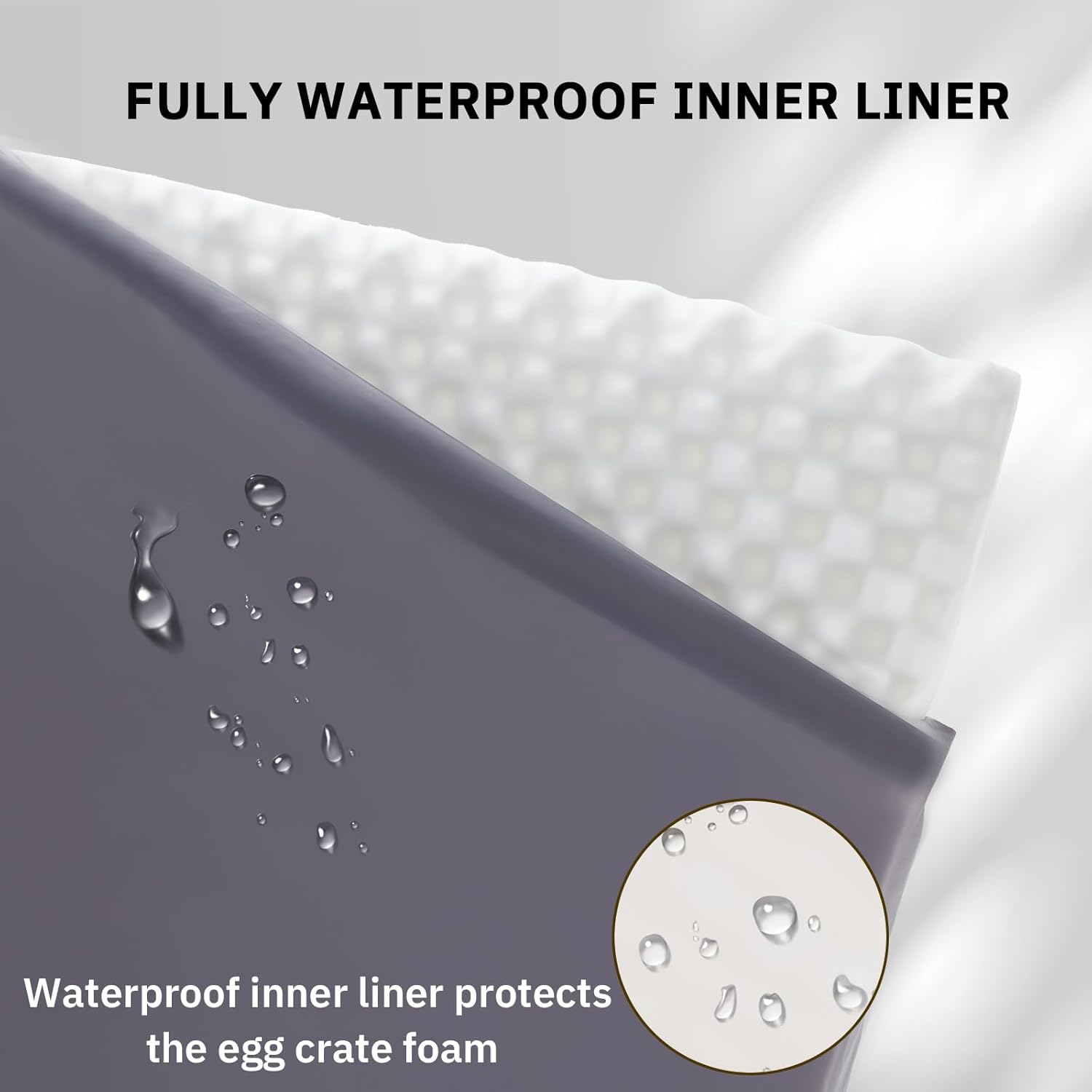 Bedfolks Orthopedic Dog Bed for Extra Large Dogs - Egg Foam Dog Crate Bed with Removable Waterproof Cover, Pet Bed Mat Suitable for Dogs and Pets Up to 90 lbs (41 x 29 x 3.5 inches, Black) - Image 5