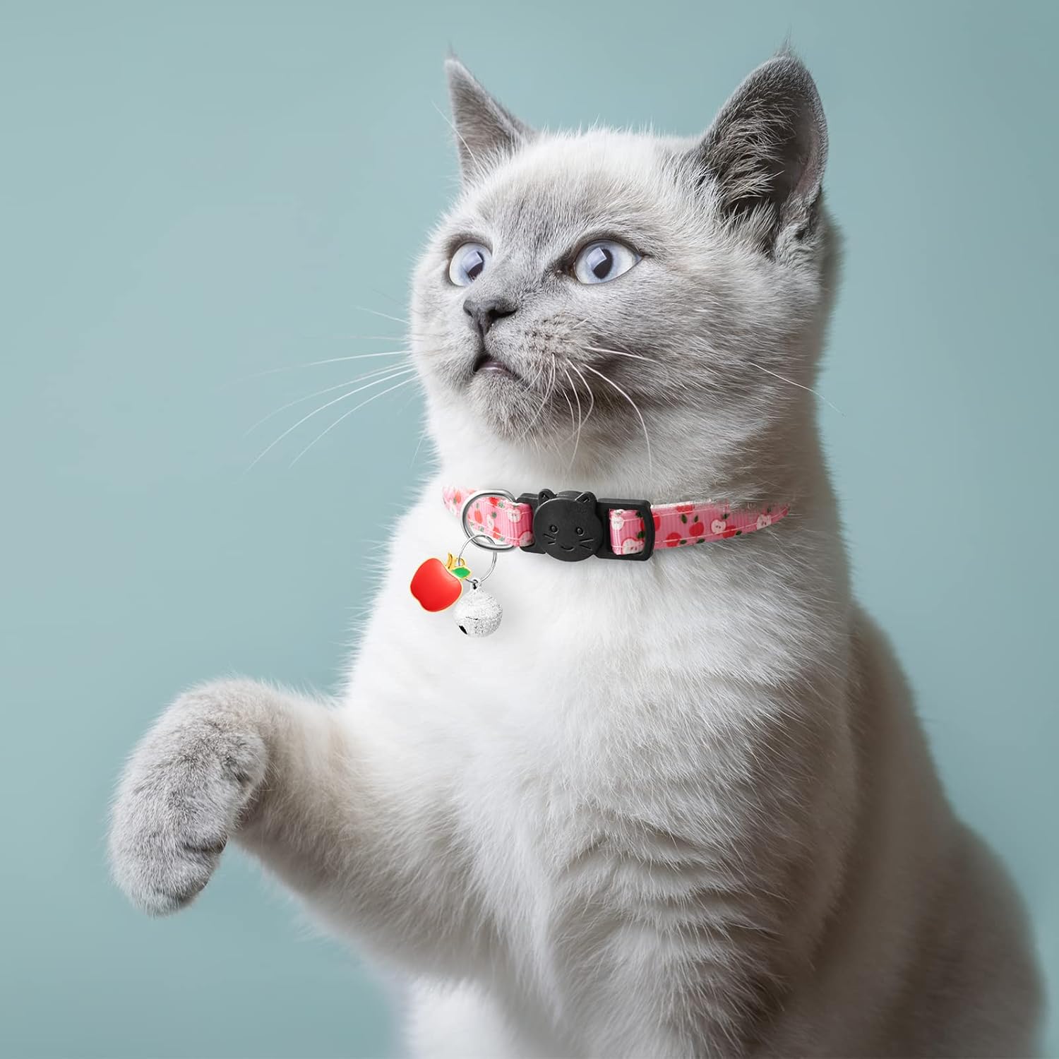 7 Pack Breakaway Cat Collars with Bells & Fruit Pendants,Safety Kitten Collar,Adjustable,Ideal for Girl Cats Boy Male Cats Pet Supplies,Accessories,Gifts - Image 3