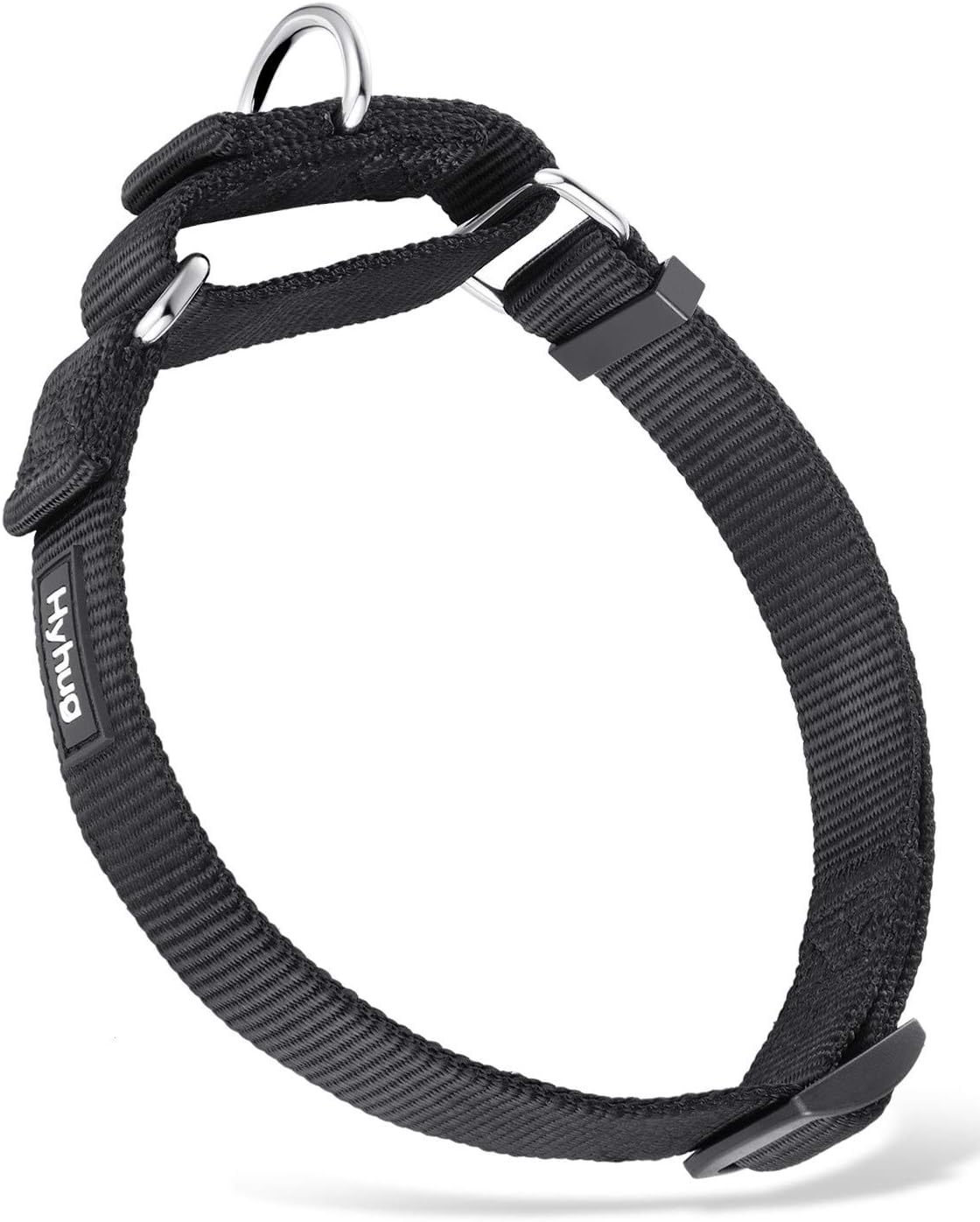 Hyhug Martingale Dog Collar Large Black |Escape - Proof Heavy Duty Nylon Durable No Pull, Ideal for Training & Daily Walks - Image 2