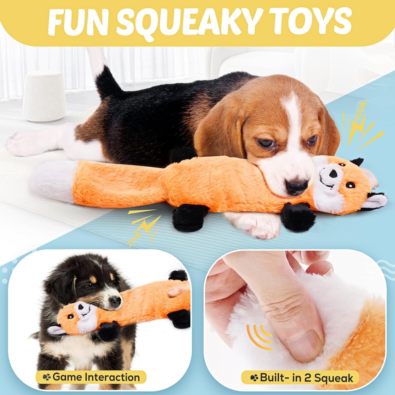 Puppy Toys 21 Pack, Small Dog Chew Toys with Rope Toys for Teething Pet Cute Squeak Toy with Treating Ball for Puppy, Small Dogs - Image 7