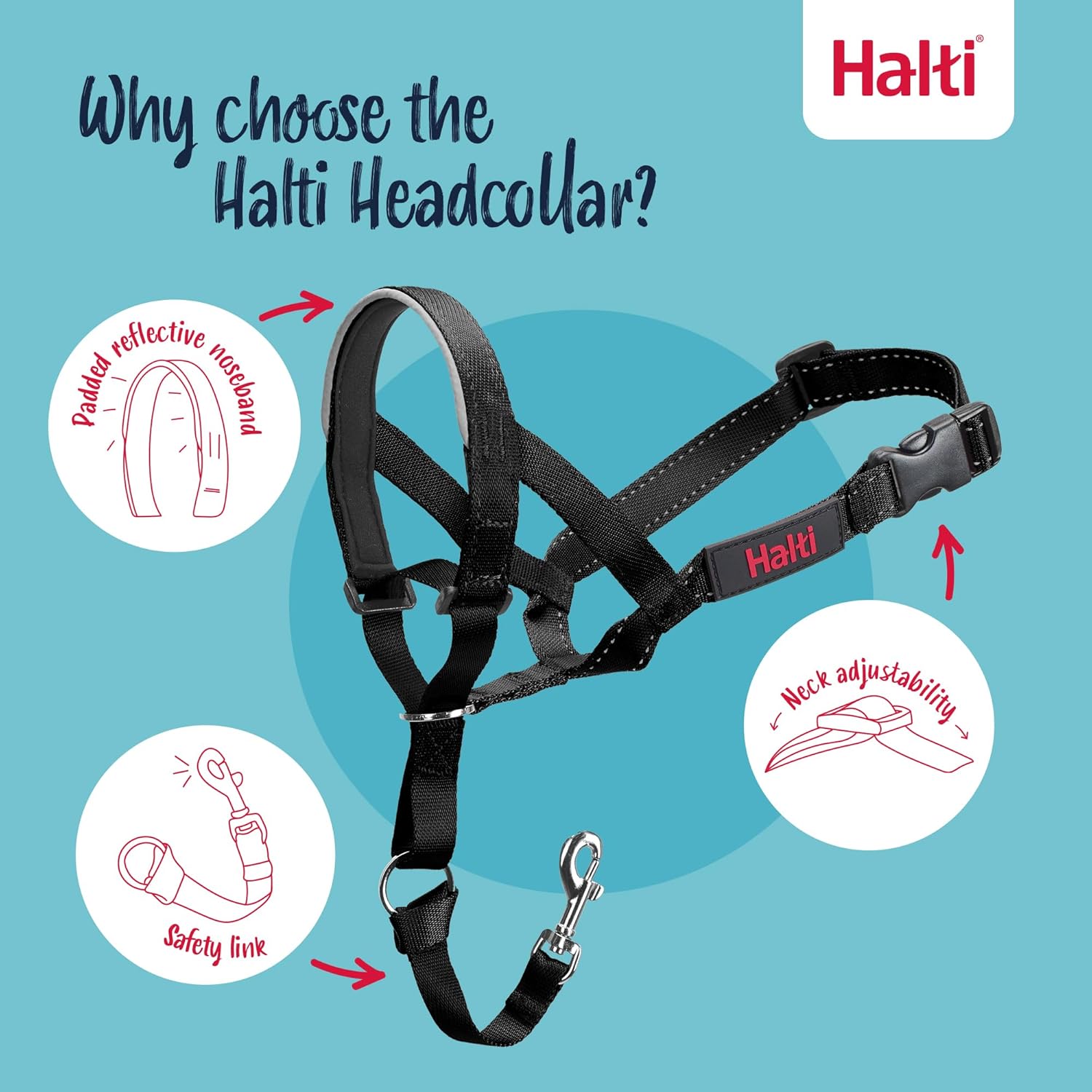 Halti Headcollar, Black, Size 3 - Image 4