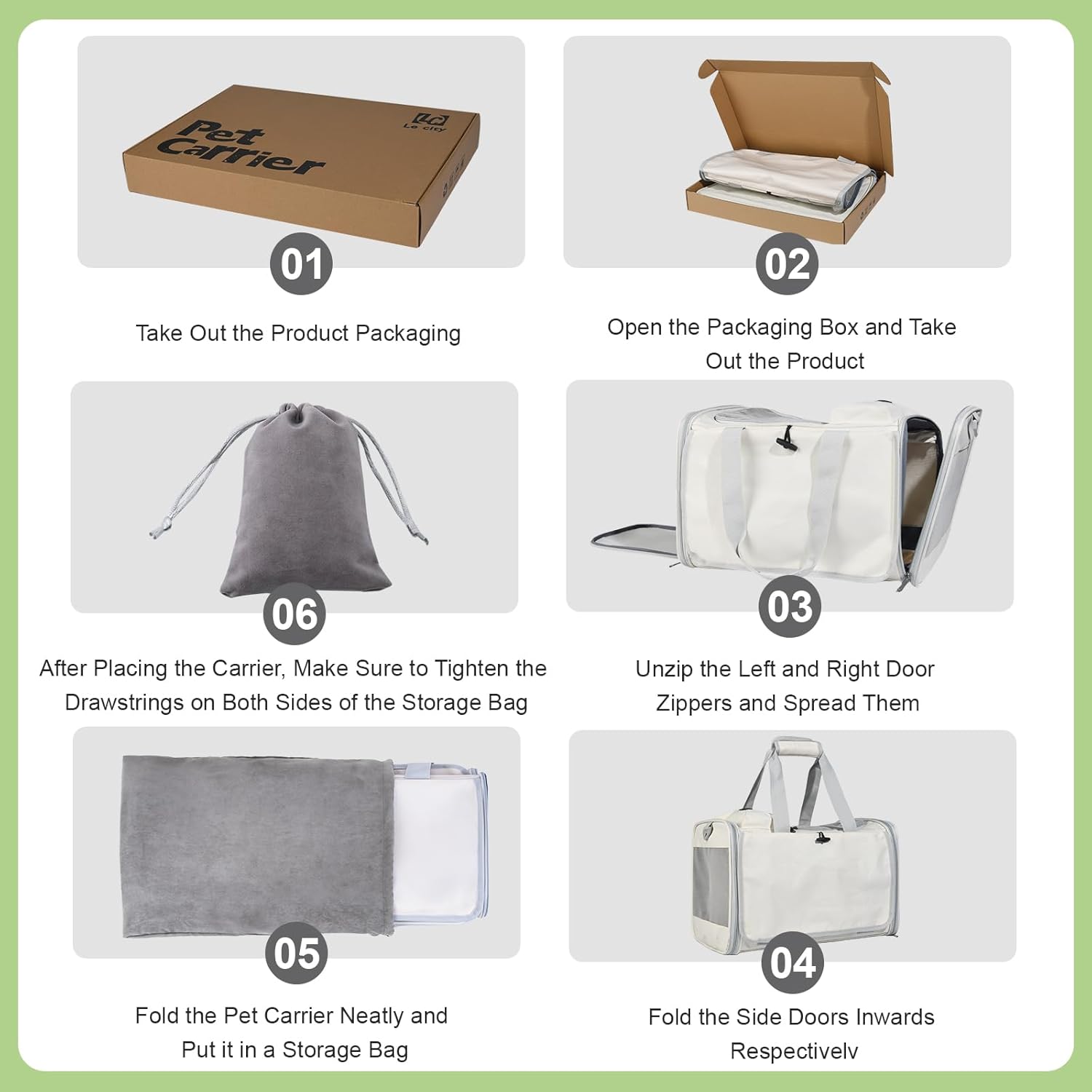 Le city Cat Carrier and Dog Carrier is Designed for Pets Weighing up to 16 lbs.Soft-Sided,Durable and Collapsible Travel Carrier,Breathable Mesh for Ventilation,Adjustable Shoulder Strap for Comfort - Image 3