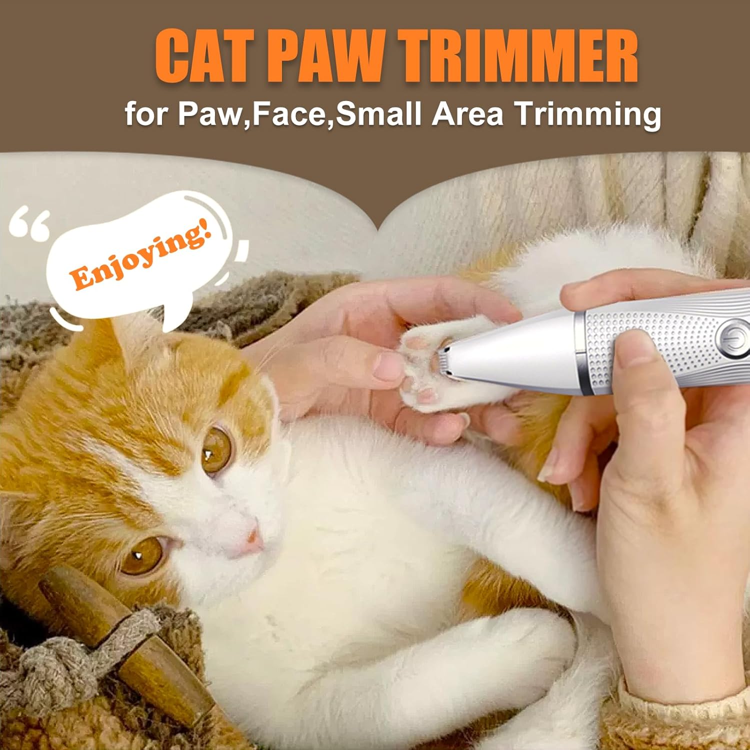 Bautrium Cat Grooming Clippers Kit with Paw Trimmer, 3 in 1 Electric Pet Hair Shaver Supplies for Thick Matted Hair, Heavy Coat Butt Cat Fur Razor for Dogs at Home - Image 6