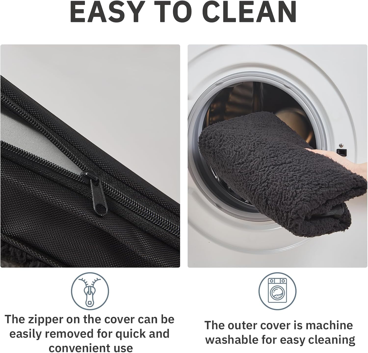 Bedfolks Orthopedic Dog Bed for Extra Large Dogs - Egg Foam Dog Crate Bed with Removable Waterproof Cover, Pet Bed Mat Suitable for Dogs and Pets Up to 90 lbs (41 x 29 x 3.5 inches, Black) - Image 6