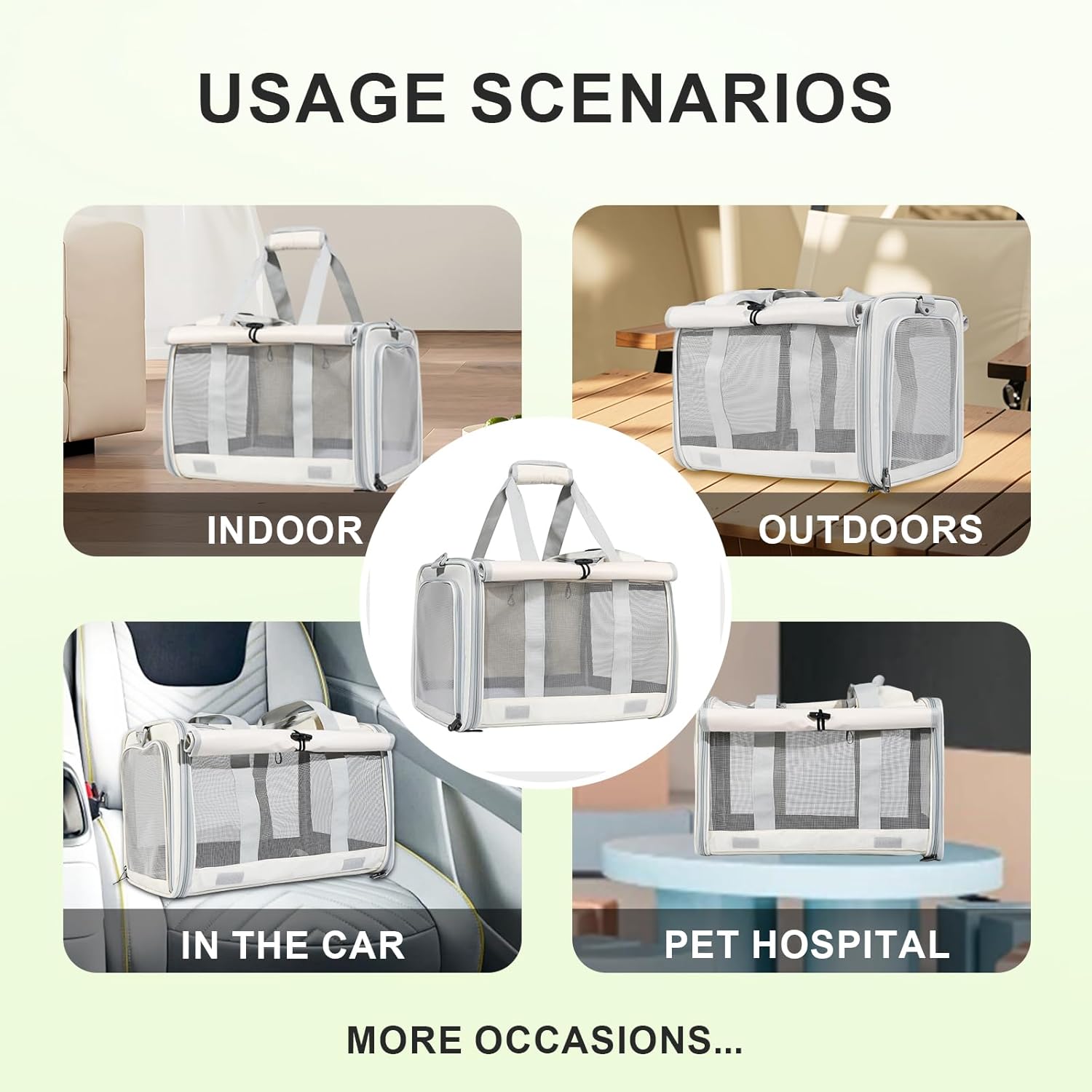 Le city Cat Carrier and Dog Carrier is Designed for Pets Weighing up to 16 lbs.Soft-Sided,Durable and Collapsible Travel Carrier,Breathable Mesh for Ventilation,Adjustable Shoulder Strap for Comfort - Image 8