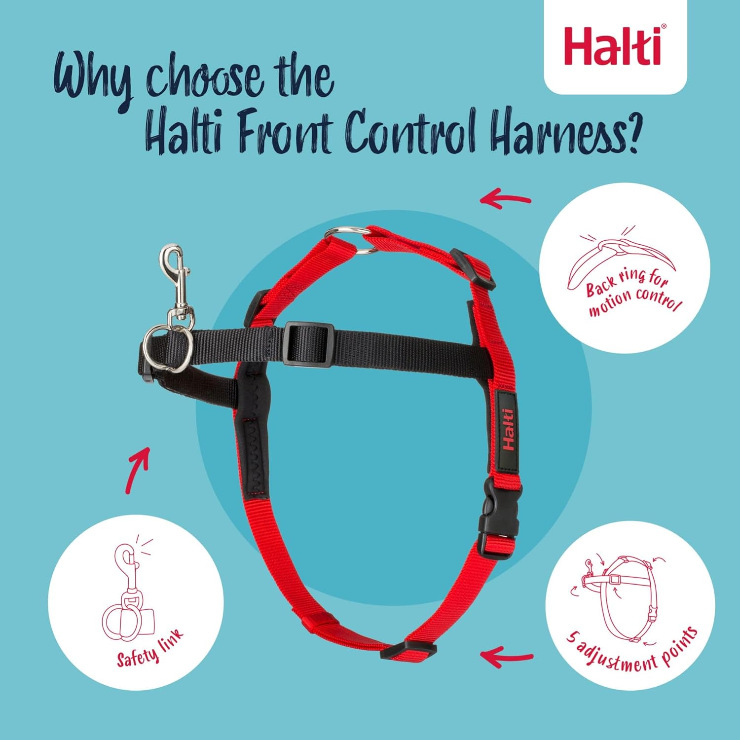 Halti Front Control Harness, Medium - Image 4