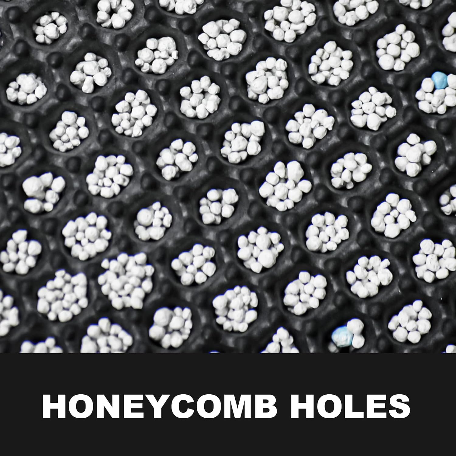 ZuHucpts Large Cat Litter Mat Trapper -90 x 61 cm1 Pack Honeycomb Double Layer Litter Mat -Traps Messes, Easy Clean and Durable, Non Toxic Trapper Rug Suitable for Litter Tray (Black) - Image 8