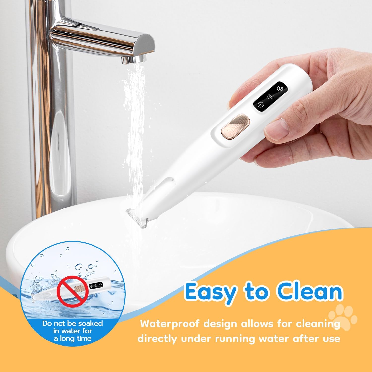 Mcbazel Cordless Dog Paw Trimmer with LED Light, Quiet Precision Pet Grooming Kit for Dogs and Cats, Electric Hair Clipper Pet Shaver for Paws, Face, Ears and Sensitive Areas - Image 5