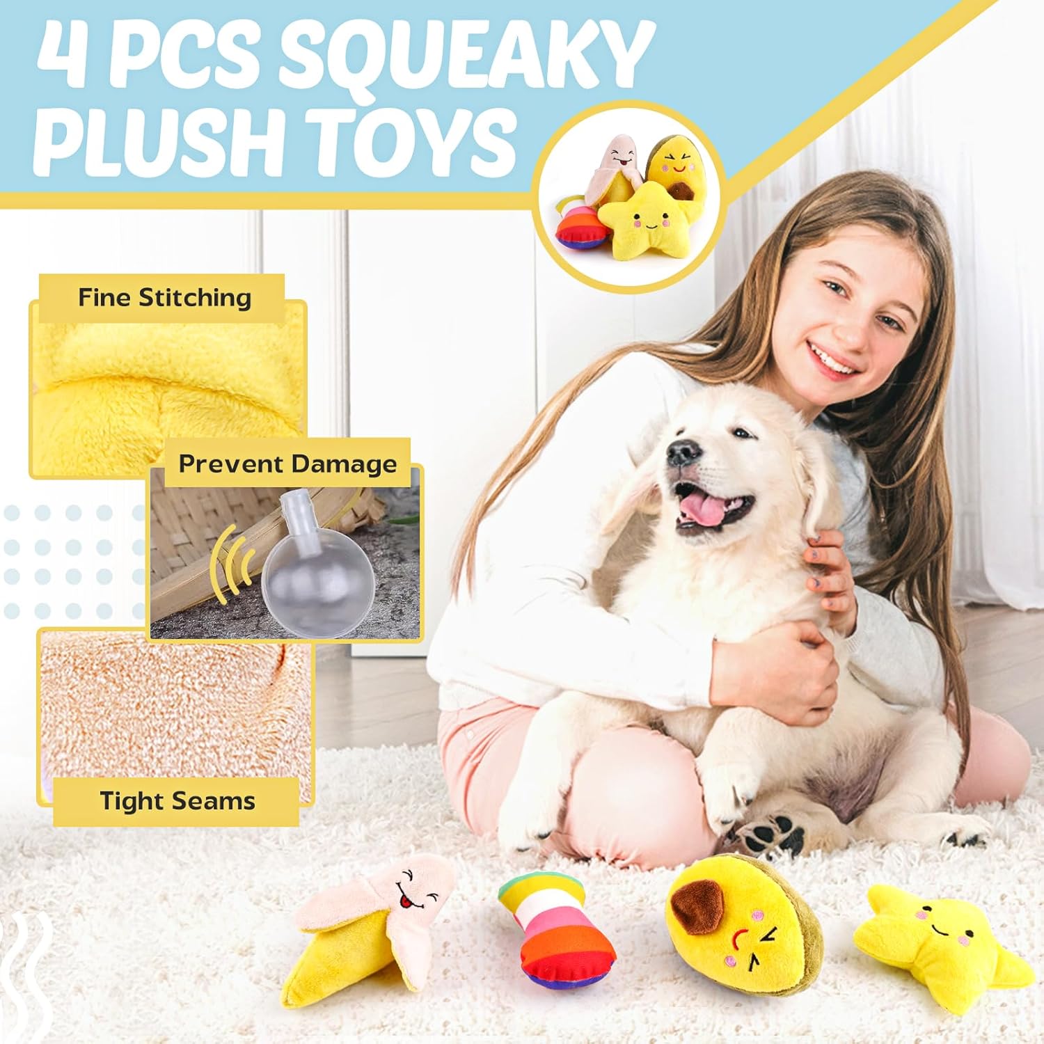 Puppy Toys 21 Pack, Small Dog Chew Toys with Rope Toys for Teething Pet Cute Squeak Toy with Treating Ball for Puppy, Small Dogs - Image 5