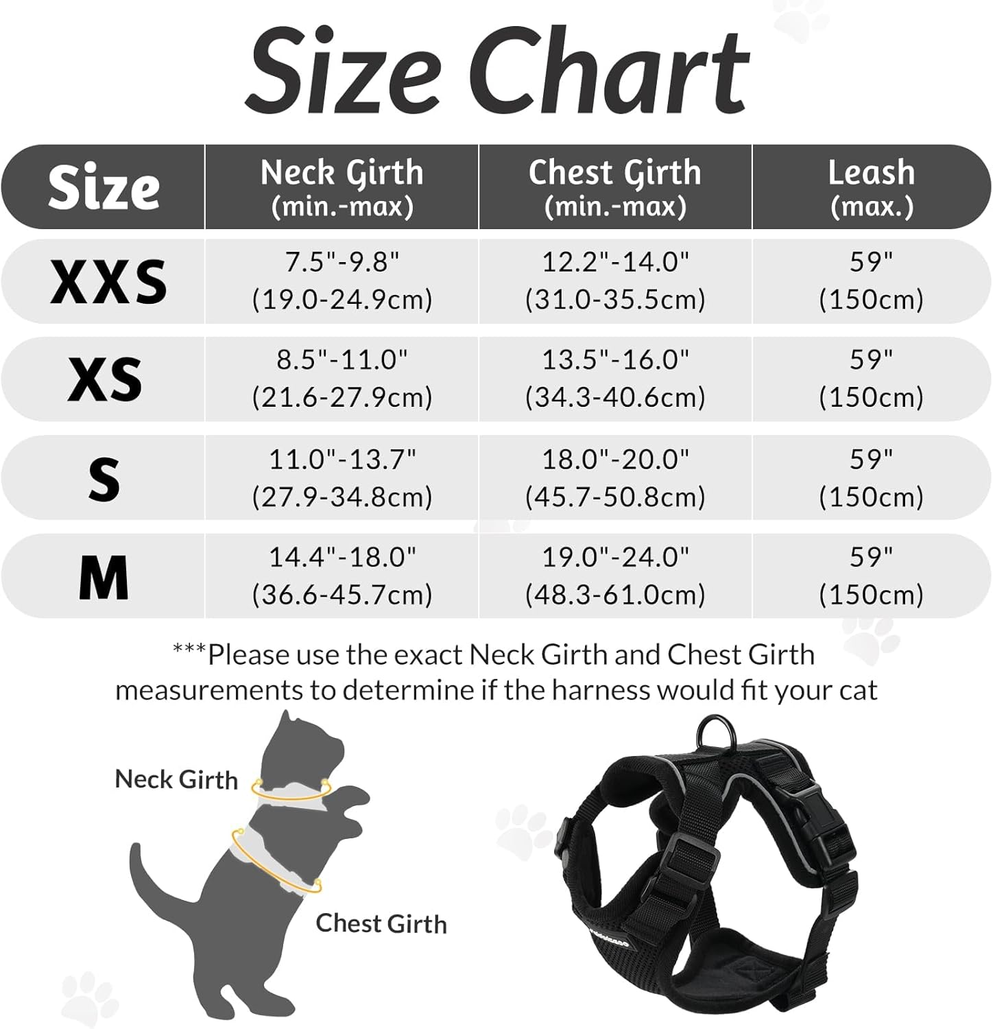 rabbitgoo Cat Harness and Leash for Walking, Escape Proof Soft Adjustable Vest Harnesses for Small Medium Cats, Easy Control Breathable Reflective Strips Jacket, XS, Black - Image 3