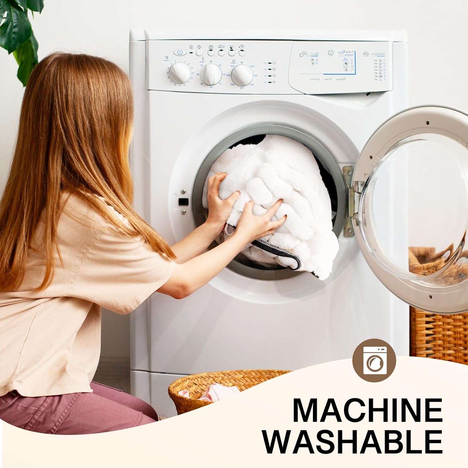 MEWOOFUN Cat Beds for Indoor Cats Washable, Dog Beds for Small Dogs Round Pet Bed for Puppy and Kitten (Brown, 69Lx69Wx25H cm) - Image 8