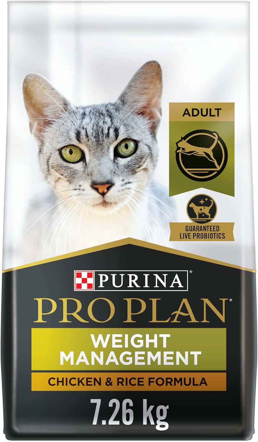 Pro Plan Dry Cat Food, Weight Management, Chicken & Rice 7.26KG - Image 2