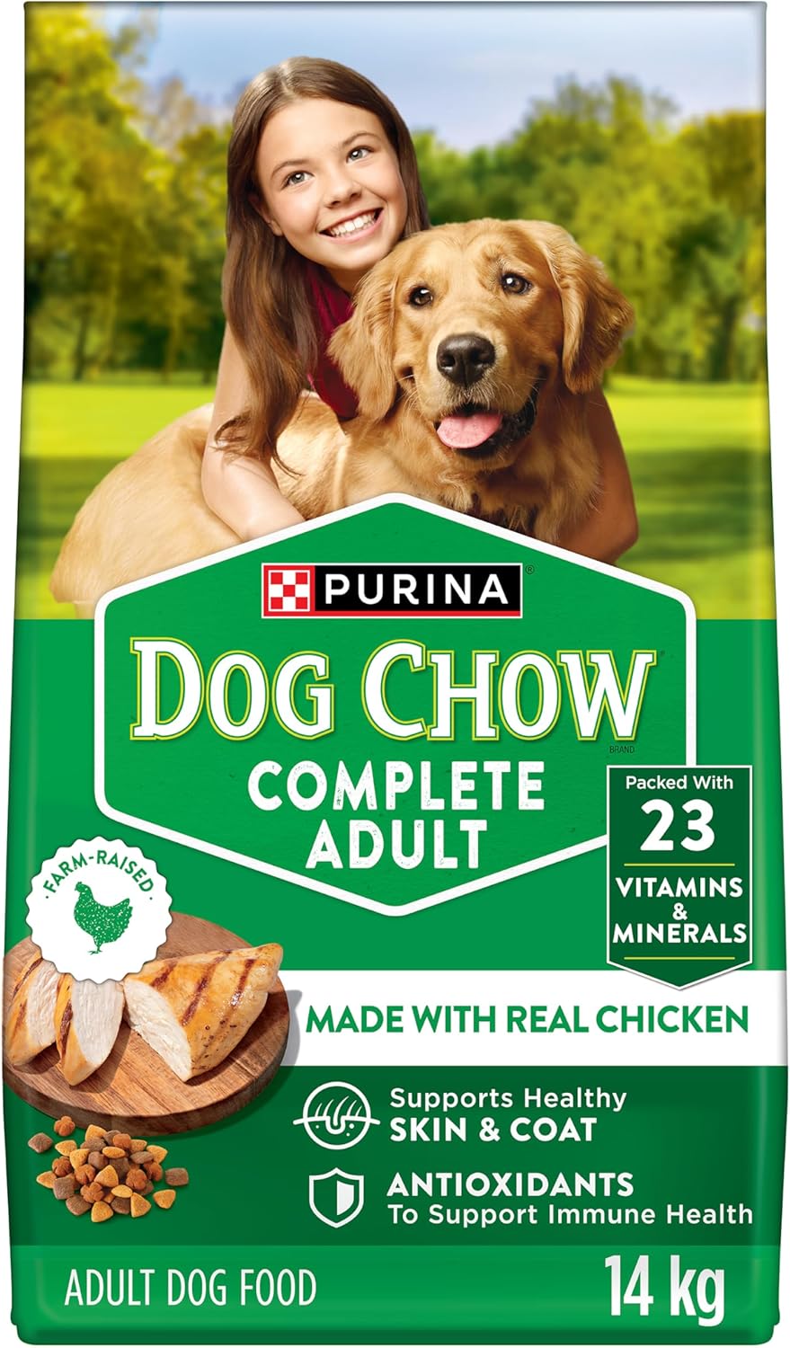 Dog Chow Complete Dry Dog Food, Chicken - 14 kg Bag - Image 2