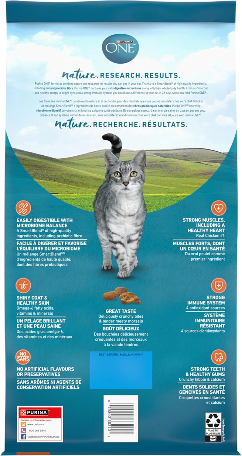 Purina ONE Dry Cat Food, Chicken & Rice Formula - 3 kg Bag - Image 4