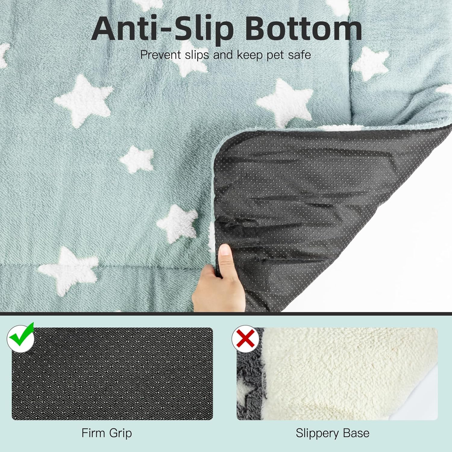 Mora Pets Dog Crate Bed Ultra Soft Dog Bed Mat for Small Dogs Washable Pet Kennel Pad for 24 inch Cage Flat Puppy Cat Mattress Cute Cushion Liner Anti-Slip Blue 24 x 18 - Image 5