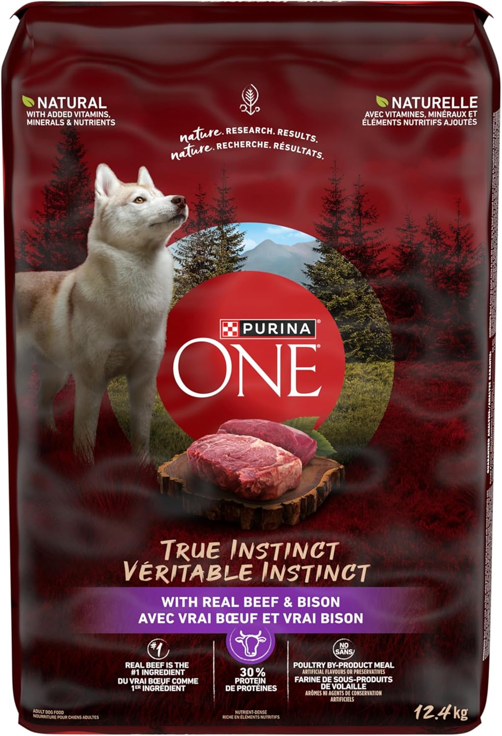 Purina ONE True Instinct High Protein Dry Dog Food, Beef & Bison - 12.4 kg Bag - Image 3