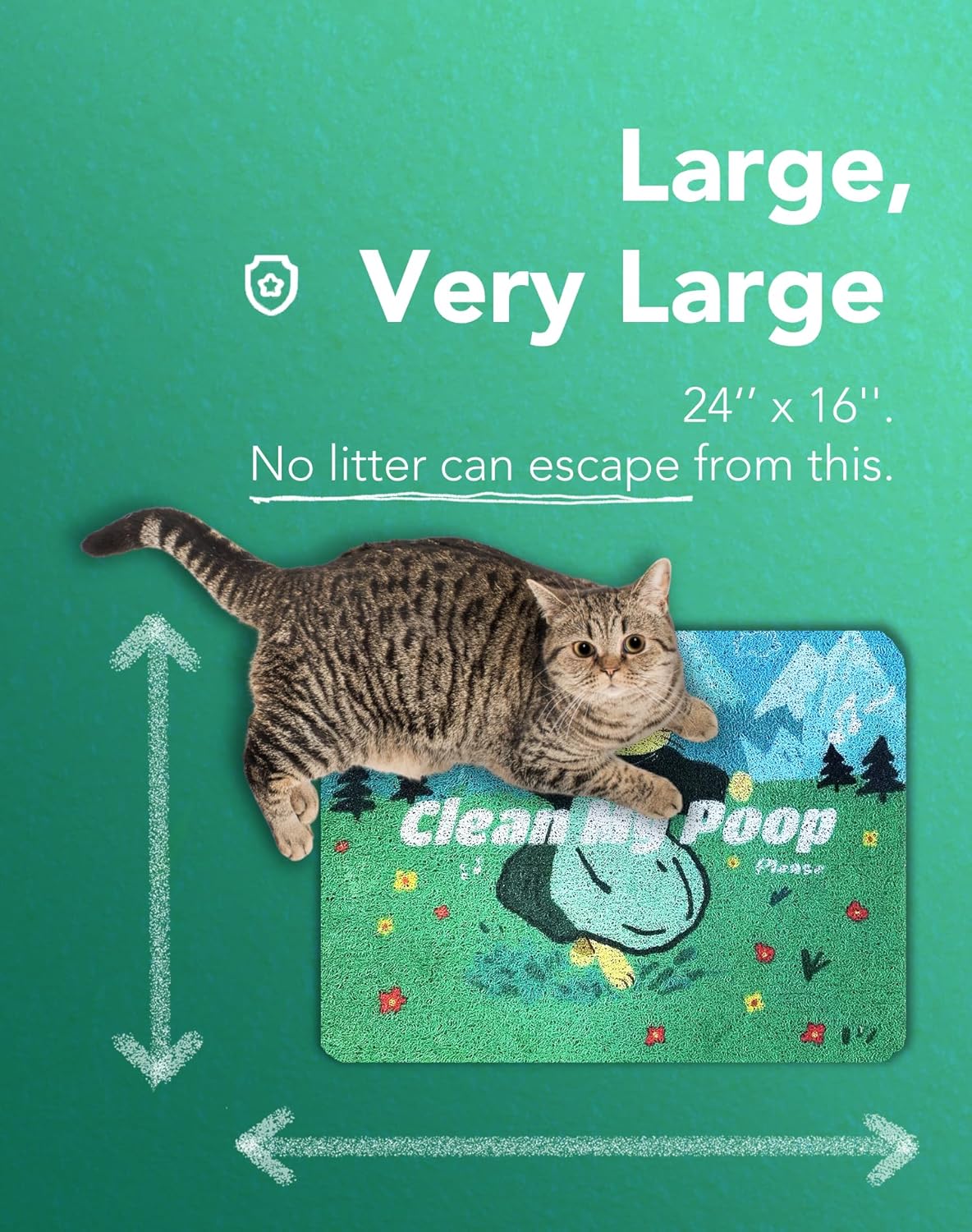 Lukamoo® Cute Cat Litter Mat (24’'x16’’) (My Favorite Things) - Image 4