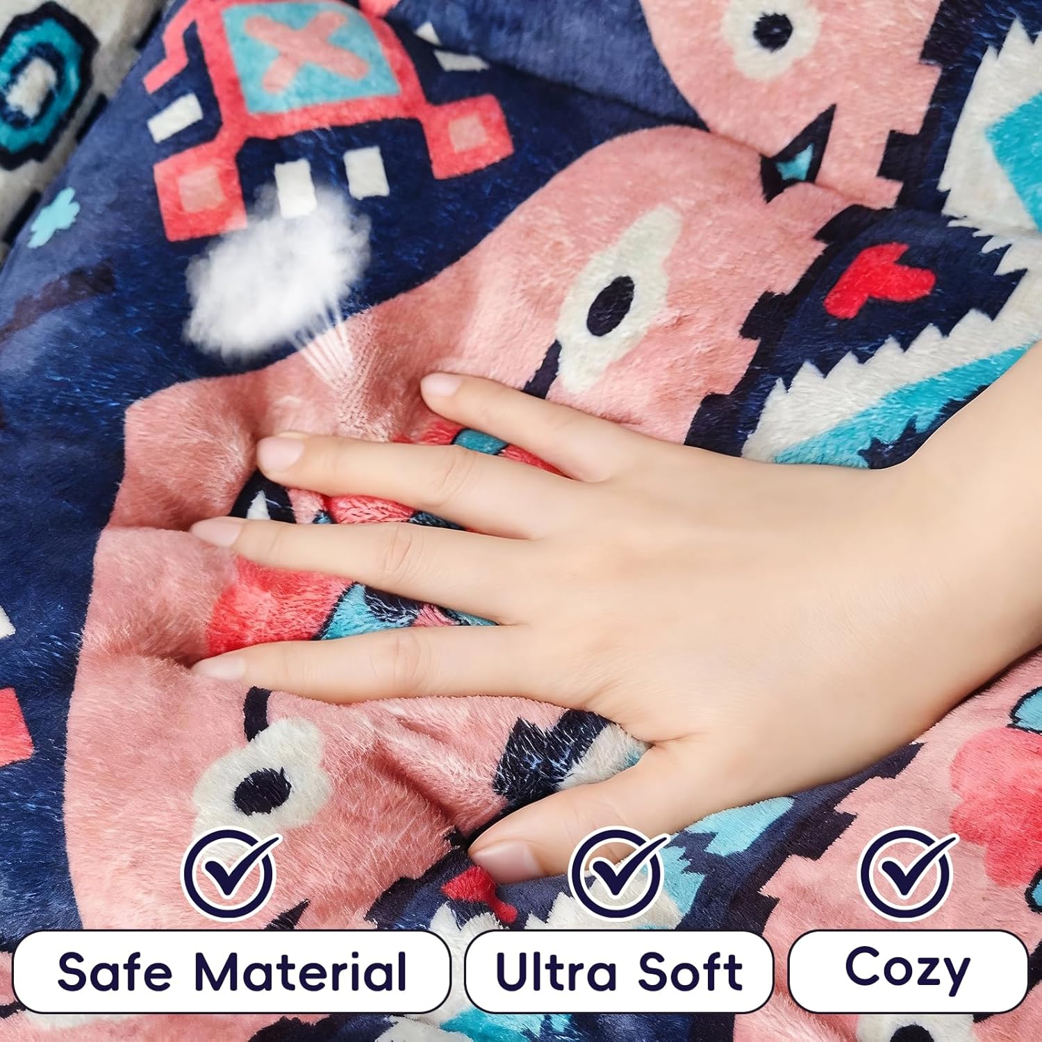 CZOXiViYC Washable Dog Crate Bed, Ultra Soft & Anti-Slip Crate Pad, Cozy Kennel Mat for Large/Medium/Small Dogs, Plush & Bohemian Dog Bed Mat, Pet Pad for Crate, Cat Bed (Pink, 59L x 43W x 6H cm) - Image 4