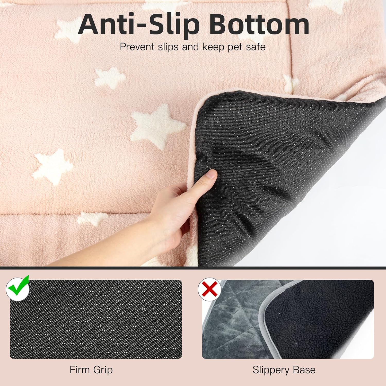 Mora Pets Dog Crate Bed Ultra Soft Dog Bed Mat for Small Dogs Washable Pet Kennel Pad for 24 inch Cage Flat Puppy Cat Mattress Cute Cushion Liner Anti-Slip Pink 24 x 18 - Image 5