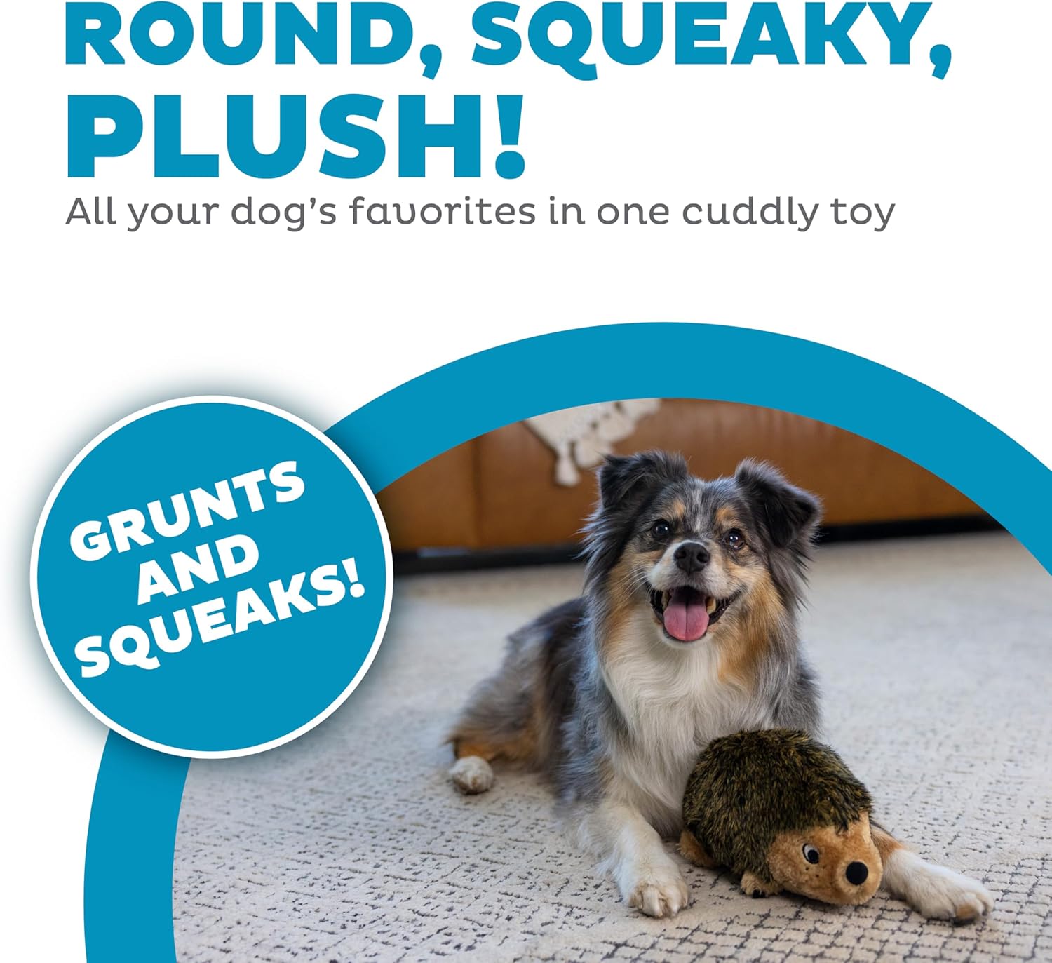 Outward Hound Hedgehogz Plush Dog Toy, Medium - Image 3