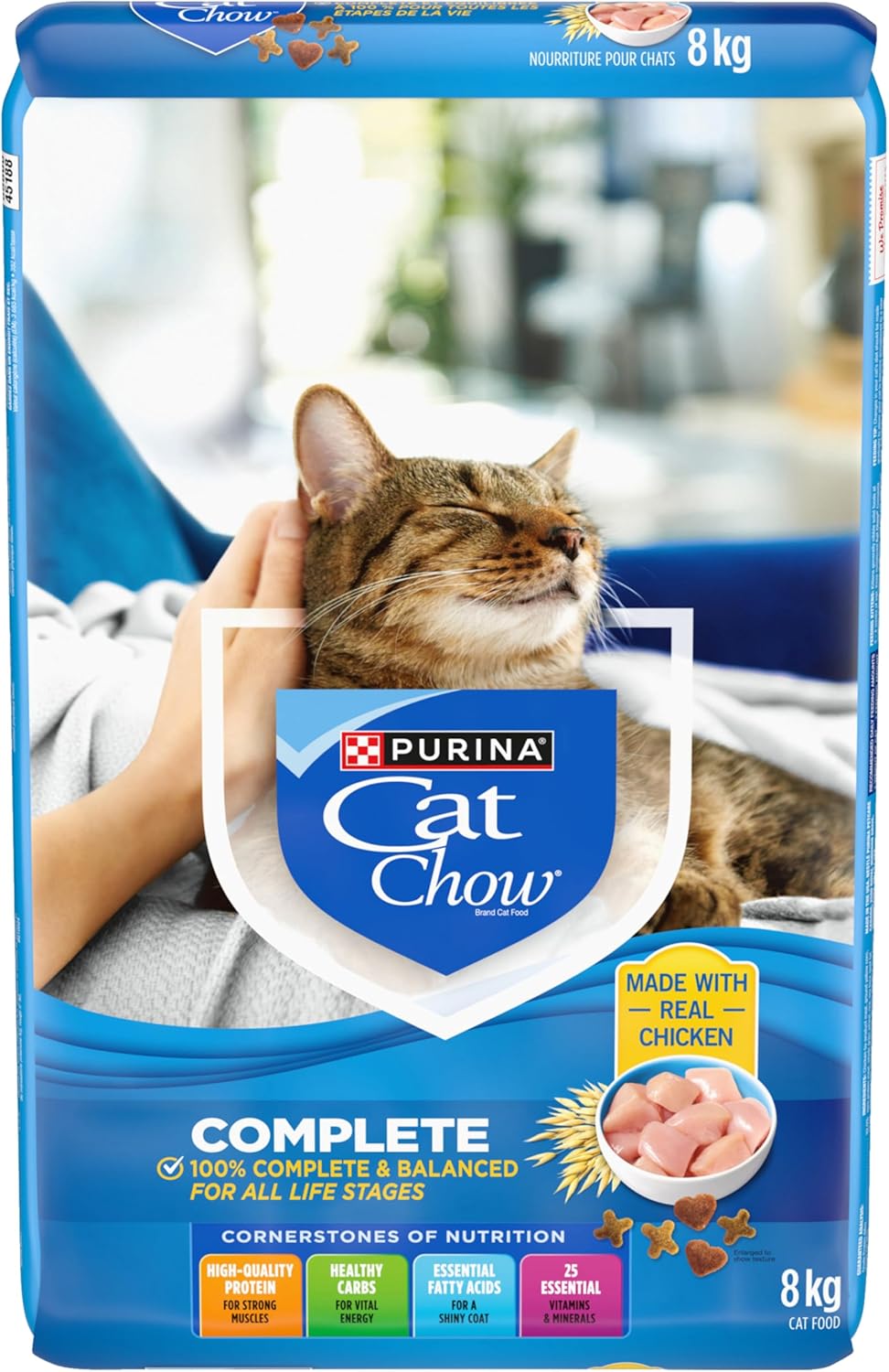 Cat Chow Complete Dry Cat Food, Real Chicken - 8 kg Bag - Image 3