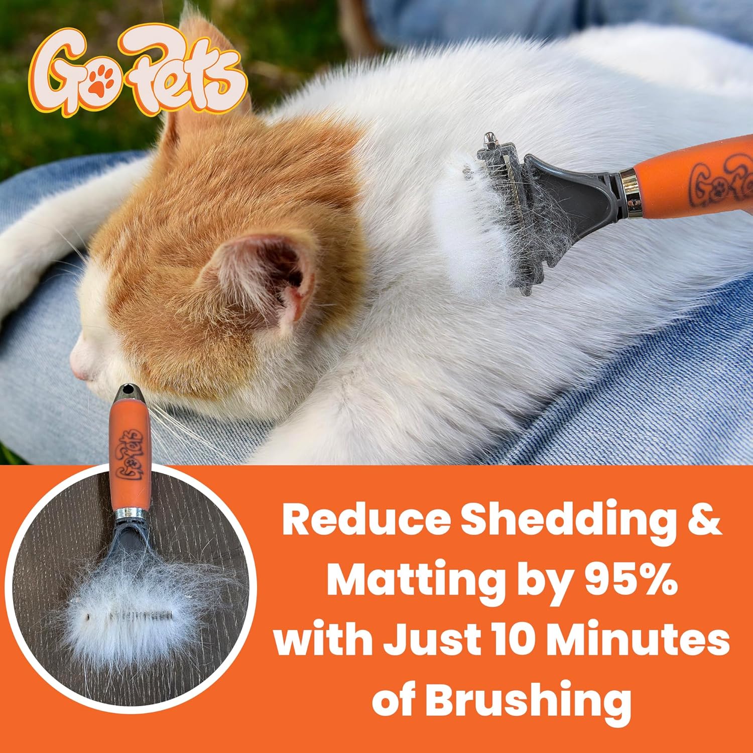 GoPets Dematting Comb with 2 Sided Professional Grooming Rake for Cats & Dogs - Image 5