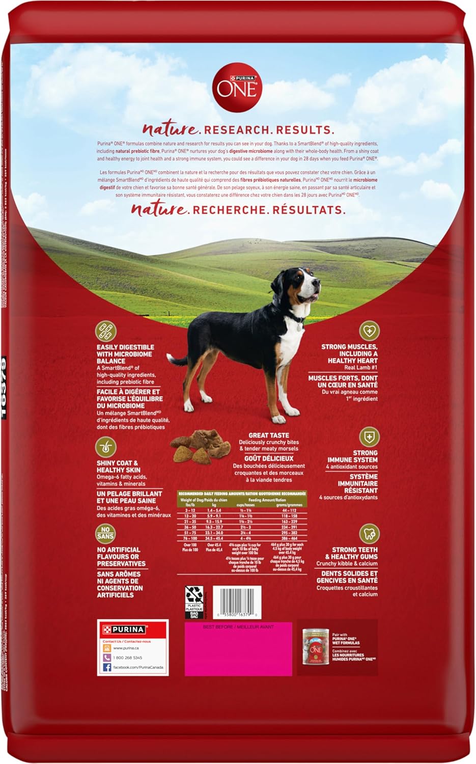 Purina ONE Dry Dog Food, Lamb & Rice - 14 kg Bag - Image 4