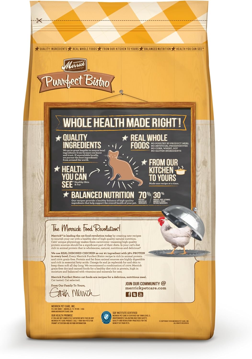 Merrick Purrfect Bistro Grain Free Real Chicken Adult Dry Cat Food, 12 lbs. - Image 3