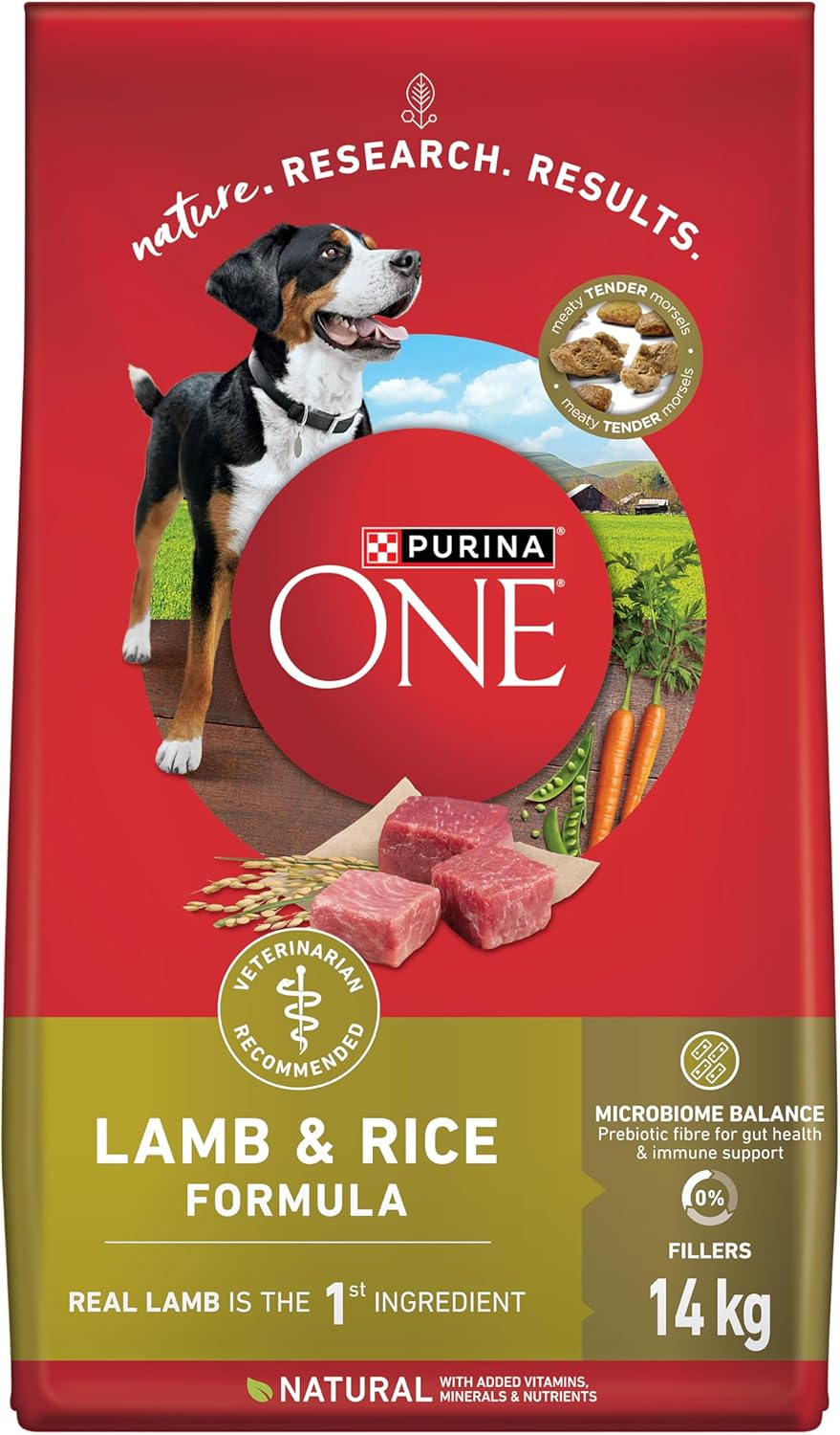 Purina ONE Dry Dog Food, Lamb & Rice - 14 kg Bag - Image 2