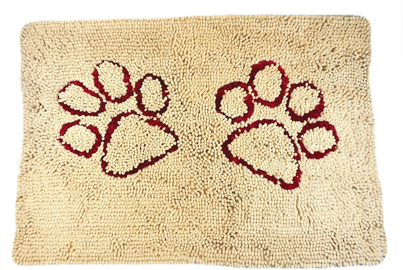 My Doggy Place - Ultra Absorbent Microfiber Dog Door Mat, Durable, Quick Drying, Washable, Prevent Mud Dirt, Keep Your House Clean (Oatmeal w/Paw Print, Medium) - 31 x 20 inch by My Doggy Place - Image 3