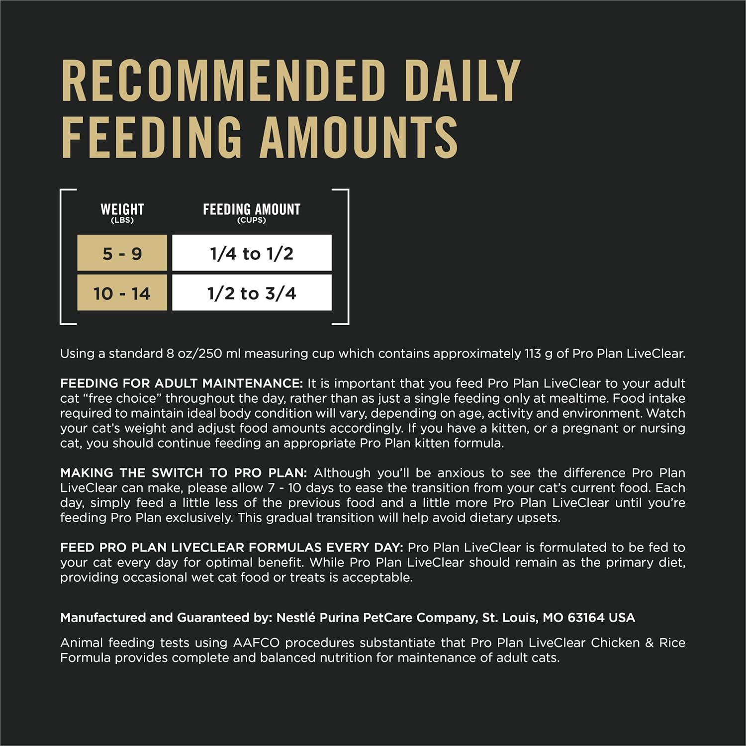 Purina Pro Plan Dry Cat Food, Specialized LiveClear Chicken & Rice - 7.26 kg Bag (1 Pack) - Image 6