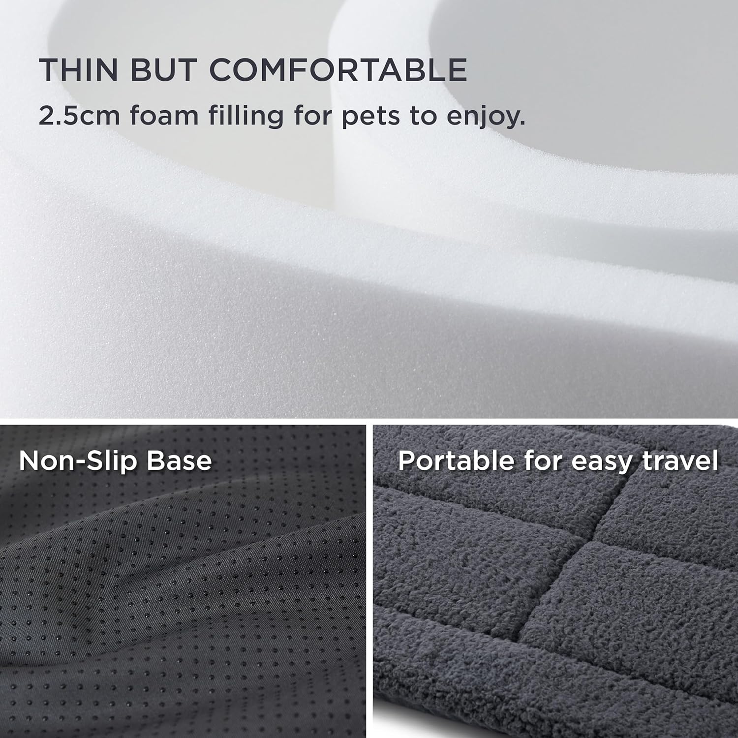 Bedsure Washable Dog Crate Bed for Large Dogs, Non-Slip Foam Floor Pet Mat, Versatile Lightweight Pet Crate Pad for Cages - Image 4