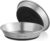 Wellbro Cat Bowls, 2 Pcs Stainless Steel Cat Bowls for Food and Water, Whisker Fatigue Shallow Non-Slip Dishes Plates for Small Dog Puppies Cats